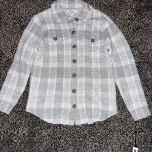 William Rast Light Gray Checkered Kids Shirt